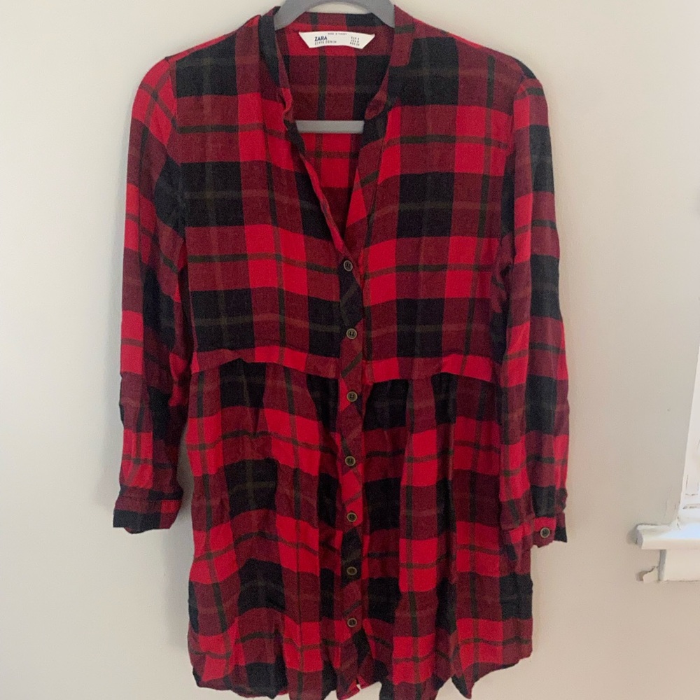 Plaid Zara dress.